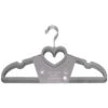 B&M Velvet Heart Shaped Hangers 8pk - Grey -Kitchen and Tableware Store 383671 8pk velvet shaped hangers hearts grey 2