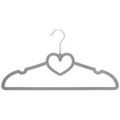 B&M Velvet Heart Shaped Hangers 8pk - Grey 7 B&M Velvet Heart Shaped Hangers 8pk - Grey -Kitchen and Tableware Store 383671 8pk velvet shaped hangers hearts grey 3