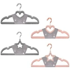 B&M Velvet Heart Shaped Hangers 8pk - Grey 9 B&M Velvet Heart Shaped Hangers 8pk - Grey -Kitchen and Tableware Store 383671 8pk velvet shaped hangers main