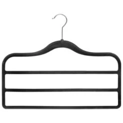 B&M Velvet Trouser Hangers 3pk - Black -Kitchen and Tableware Store 383688 3pk pure velvet trouser hangers black 3