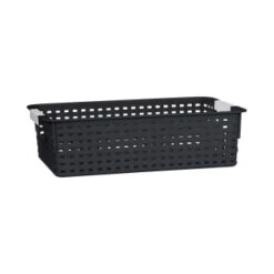 B&M Set Of Three Storage Baskets - Black -Kitchen and Tableware Store 384207 3pk storage boxes black 5