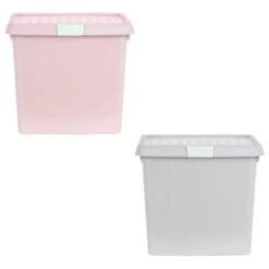 B&M Waffle Clip Box Storage Cube 14L - Dusty Pink -Kitchen and Tableware Store 384965 384966 14l waffle clip box cube group 1