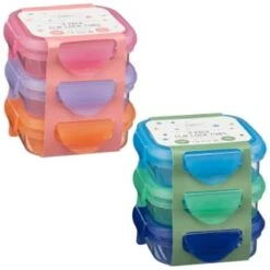 Simply Kids Clip Lock Tubs 3pk - Blue & Green -Kitchen and Tableware Store 385227 385228 3pk simply kids clip lock tubs group