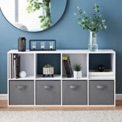 Kitchen and Tableware Store -Kitchen and Tableware Store 385647 lokken 8 cube shelving with 4 baskets