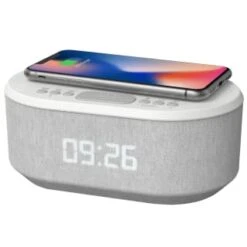 Goodmans Wireless Charging Alarm Clock Radio