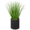B&M Artificial Grass In Black Rattan Pot 2 B&M Artificial Grass In Black Rattan Pot -Kitchen and Tableware Store 387525 grass in black rattan pot