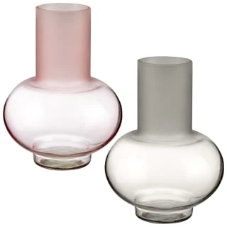 B&M Frosted Vase - Grey 4 B&M Frosted Vase - Grey - Image 2