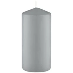 Grey Pillar Candles 4pk -Kitchen and Tableware Store 387750 4 pack grey pillar candles