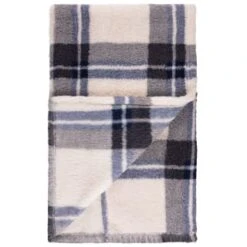 Simply Everyday Check Sherpa Throw - Navy 7 Simply Everyday Check Sherpa Throw - Navy -Kitchen and Tableware Store 388694 navy check sherpa throw 3