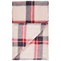 Simply Everyday Check Sherpa Throw - Red 8 Simply Everyday Check Sherpa Throw - Red -Kitchen and Tableware Store 388703 red check sherpa throw 3