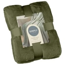 Kitchen and Tableware Store 38 Simply Everyday Super Soft Throw - Green