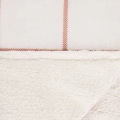 B&M Winston Check Sherpa Throw - White -Kitchen and Tableware Store 388854 winston check throw with sherpa 4