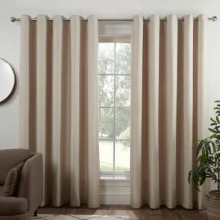 B&M Colorado Hopsack Fully Lined Cream Eyelet Curtains 90 X 90" 3 B&M Colorado Hopsack Fully Lined Cream Eyelet Curtains 90 X 90"