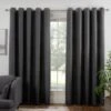 B&M Colorado Hopsack Fully Lined Charcoal Eyelet Curtains 46 X 54" 1 B&M Colorado Hopsack Fully Lined Charcoal Eyelet Curtains 46 X 54" -Kitchen and Tableware Store 388905 388906 388907 388908 388909 colorado eyelet curtain charcoal 3