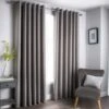 B&M Oxford Grey Black Out Curtains With Eyelets 66 X 90" -Kitchen and Tableware Store 388918 388919 388920 388921 oxford grey black out curtain with eyelets 2