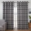 B&M Oakland Traditional Woven Grey Check Curtains 90 X 90" 1 B&M Oakland Traditional Woven Grey Check Curtains 90 X 90" -Kitchen and Tableware Store 388935 388936 388937 388938 388939 oakland woven check curtain grey 2