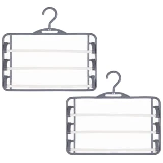 B&M Swivel Hook Trouser Hangers 2pk 4 B&M Swivel Hook Trouser Hangers 2pk - Image 2