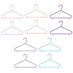 B&M Children's Hangers 10pk - Pastel -Kitchen and Tableware Store 389289 home organisation co 10pk childrens hangers girl 2