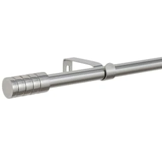 B&M Small Silver Barrel Curtain Pole 122-213cm 3 B&M Small Silver Barrel Curtain Pole 122-213cm