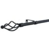 B&M Small Black Twist Curtain Pole 122-213cm -Kitchen and Tableware Store 390197 black small twist pole 3
