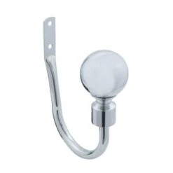 B&M Shiny Nickle Silver Orb Curtain Hold Backs 2pk -Kitchen and Tableware Store 390214 shiny nickle silver orb pair holdbacks 2