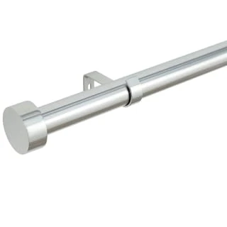B&M Shiny Nickle Stud End Curtain Pole 70 - 120cm 3 B&M Shiny Nickle Stud End Curtain Pole 70 - 120cm
