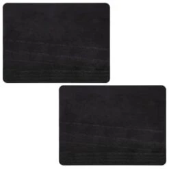 B&M Black Wooden Placemats 2pk -Kitchen and Tableware Store 390405 2pk wooden placemats black 2