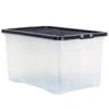 B&M Large Clear Storage Box With Lid 60L - Black 2 B&M Large Clear Storage Box With Lid 60L - Black -Kitchen and Tableware Store 391386 clear 60 litre box with lid black 2