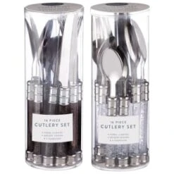 Simply Everyday Bubble Cutlery Set 16pc - Charcoal -Kitchen and Tableware Store 392130 16 piece cutlery set clear