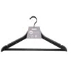 B&M Matt Black Wooden Hangers 4pk -Kitchen and Tableware Store 392148 4pk matte black wooden hangers