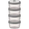 Simply Everyday Stackable Storage Pots 4pk - Grey -Kitchen and Tableware Store 392247 4pk stackable storage pots grey