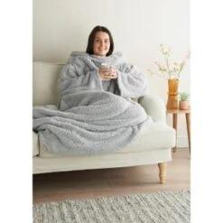 Home Essentials Teddy TV Blanket - Silver -Kitchen and Tableware Store 393423 home essentials teddy tv blanket silver