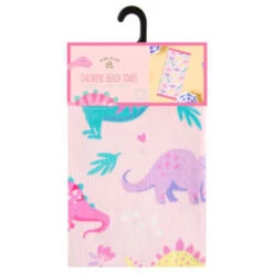 B&M Children's Beach Towel - Dinosaur 8 B&M Children's Beach Towel - Dinosaur -Kitchen and Tableware Store 393914 childrens beach towel pink dinosaur
