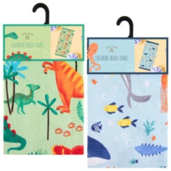 B&M Children's Beach Towel - Green Dinosaur -Kitchen and Tableware Store 393915 childrens beach towel group
