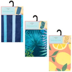B&M Adult's Beach Towel - Blue Stripes -Kitchen and Tableware Store 393917 adult printed beach towel group