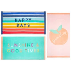 B&M Adult's Beach Towel - Sunshine & Good Times -Kitchen and Tableware Store 393919 adult slogan beach towel group 2