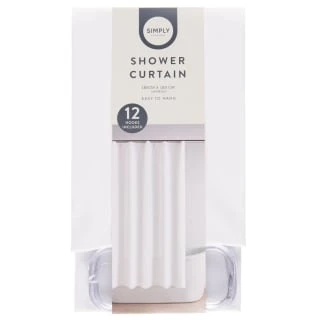 Simply Everyday Shower Curtain - White 4 Simply Everyday Shower Curtain - White - Image 2