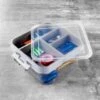B&M Clear 2 Tier Clip Lid Organiser -Kitchen and Tableware Store 394046 clear 2 teir clip lid organiser