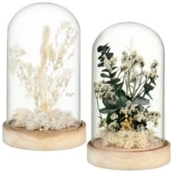 B&M Floral Decoration In Glass - Green -Kitchen and Tableware Store 394343 floral decoration in glass group