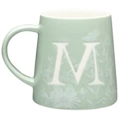 B&M Floral Alphabet Mug (Assorted) 15 B&M Floral Alphabet Mug (Assorted) -Kitchen and Tableware Store 394397 floral alphabet mug green m