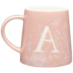 B&M Floral Alphabet Mug (Assorted) 17 B&M Floral Alphabet Mug (Assorted) -Kitchen and Tableware Store 394397 floral alphabet mug pink a