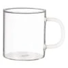 B&M Glass Mug With Coloured Handle 1 B&M Glass Mug With Coloured Handle -Kitchen and Tableware Store 394422 glass mug with white handle