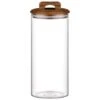 B&M Large Glass Jar With Acacia Wood Lid -Kitchen and Tableware Store 394438 large glass canister with acacia wood 2