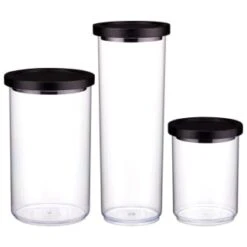 B&M Canister With Airtight Wooden Lid 750ml 9 B&M Canister With Airtight Wooden Lid 750ml -Kitchen and Tableware Store 394622 394623 394624 1 7l canister with black lid group