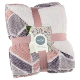 Simply Geo Blush Waffle Throw 3 Simply Geo Blush Waffle Throw
