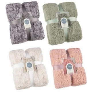 B&M Simply Two Tone Teddy Throw - Sage 7 B&M Simply Two Tone Teddy Throw - Sage - Image 5