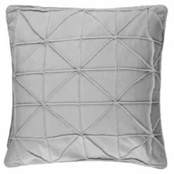 Geo Velvet Cushion - Grey