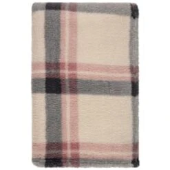 Simply Blush Check Sherpa Throw -Kitchen and Tableware Store 395364 stripe ocean tide cushion 4