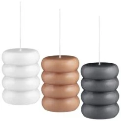 B&M Ribbed Pillar Candle - Brown -Kitchen and Tableware Store 395415 shaped pillar candle