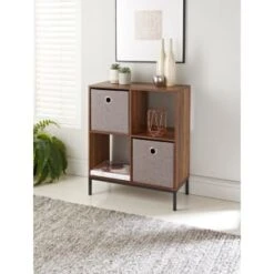 Lokken Linen Storage Cubes 2pk - Grey -Kitchen and Tableware Store 395851 2pk linen lokken storage cubes grey